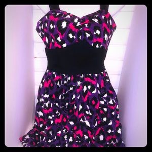 Ink splat multi colored dress